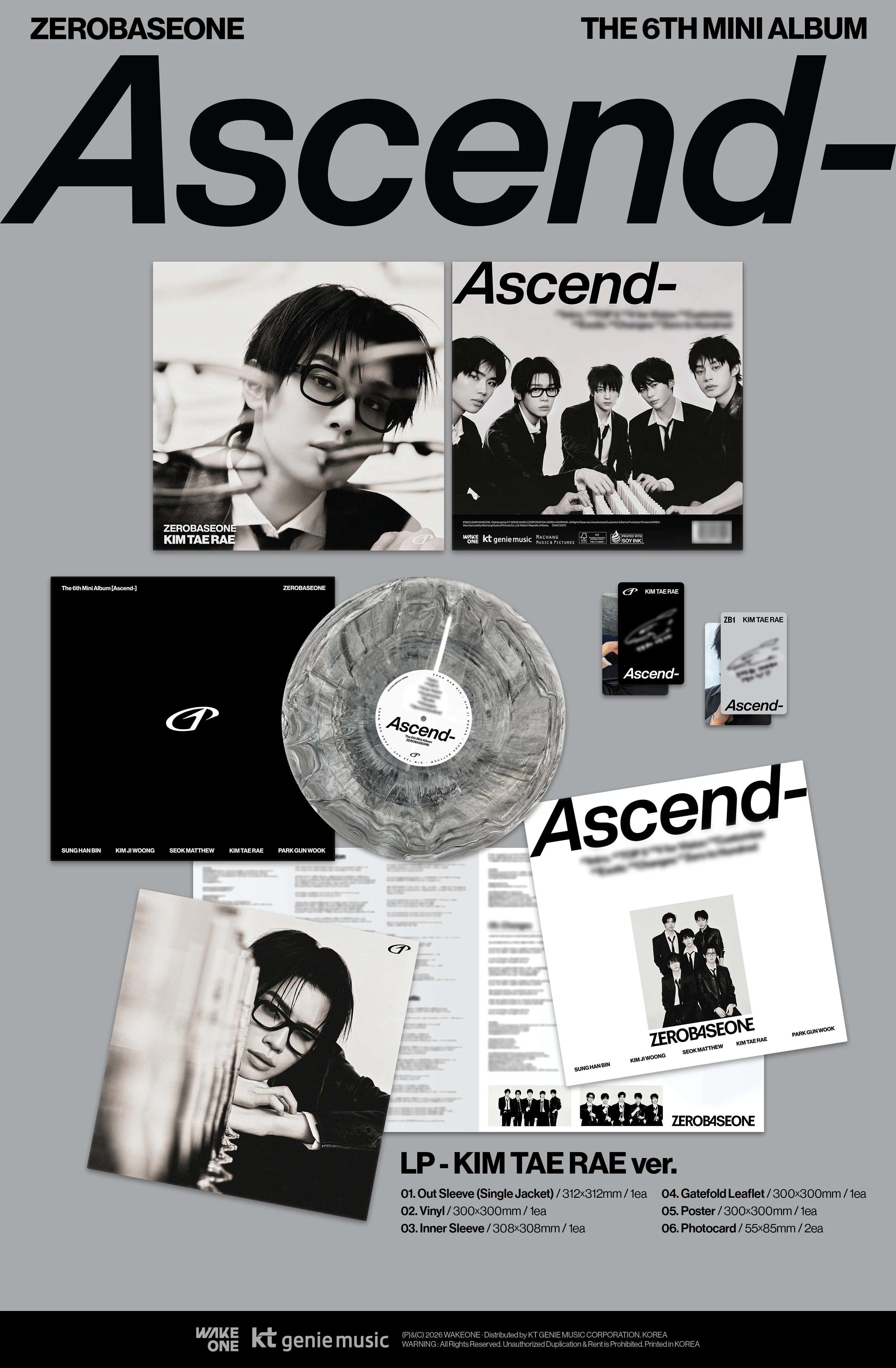 Zerobaseone - 6th Mini Album Ascend- LP version - Image 4