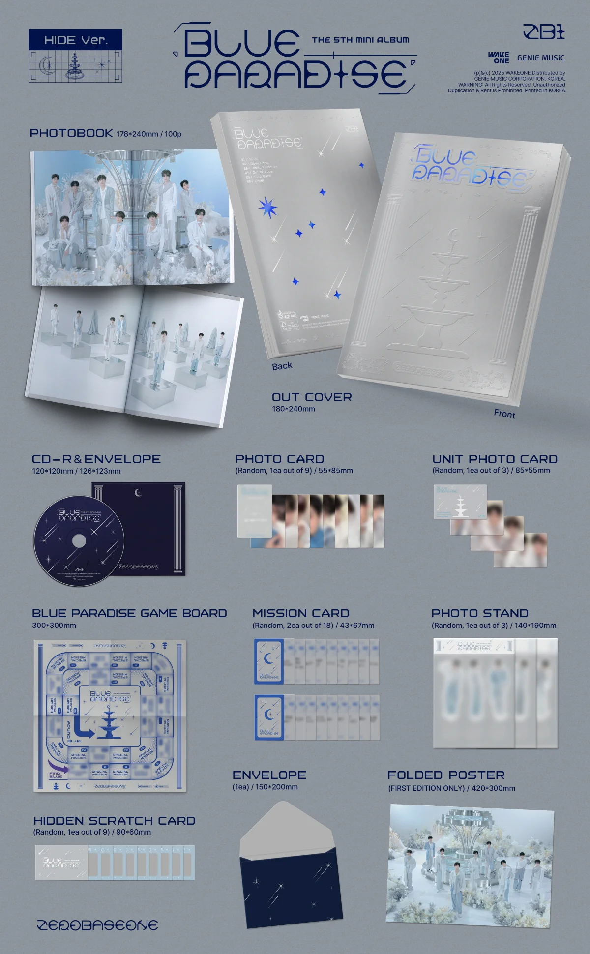 ZEROBASEONE - BLUE PARADISE (5th Mini Album) - Image 2