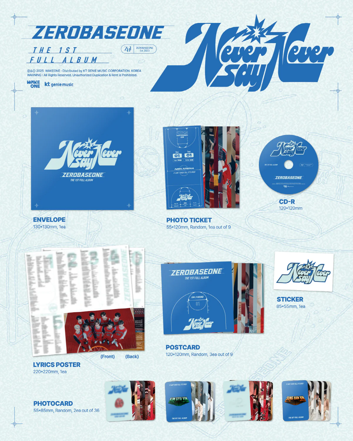 ZEROBASEONE - NEVER SAY NEVER [SLAM DUNK Ver.] 1ST Full Album - Image 2