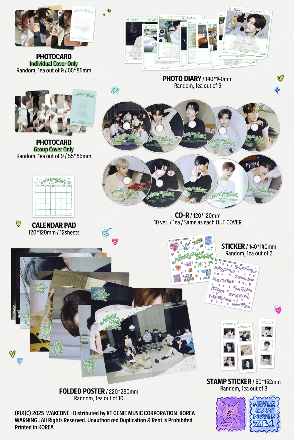 ZEROBASEONE - NEVER SAY NEVER [DIGIPACK Ver.] 1ST Full Album - Image 3