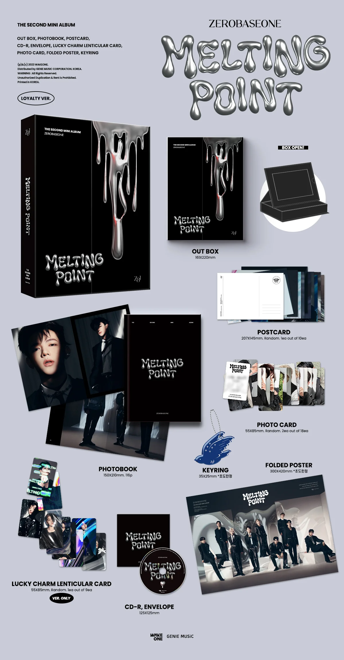 ZEROBASEONE ZB1 - 2nd Mini Album MELTING POINT CD+Pre-Order Benefit - Image 3