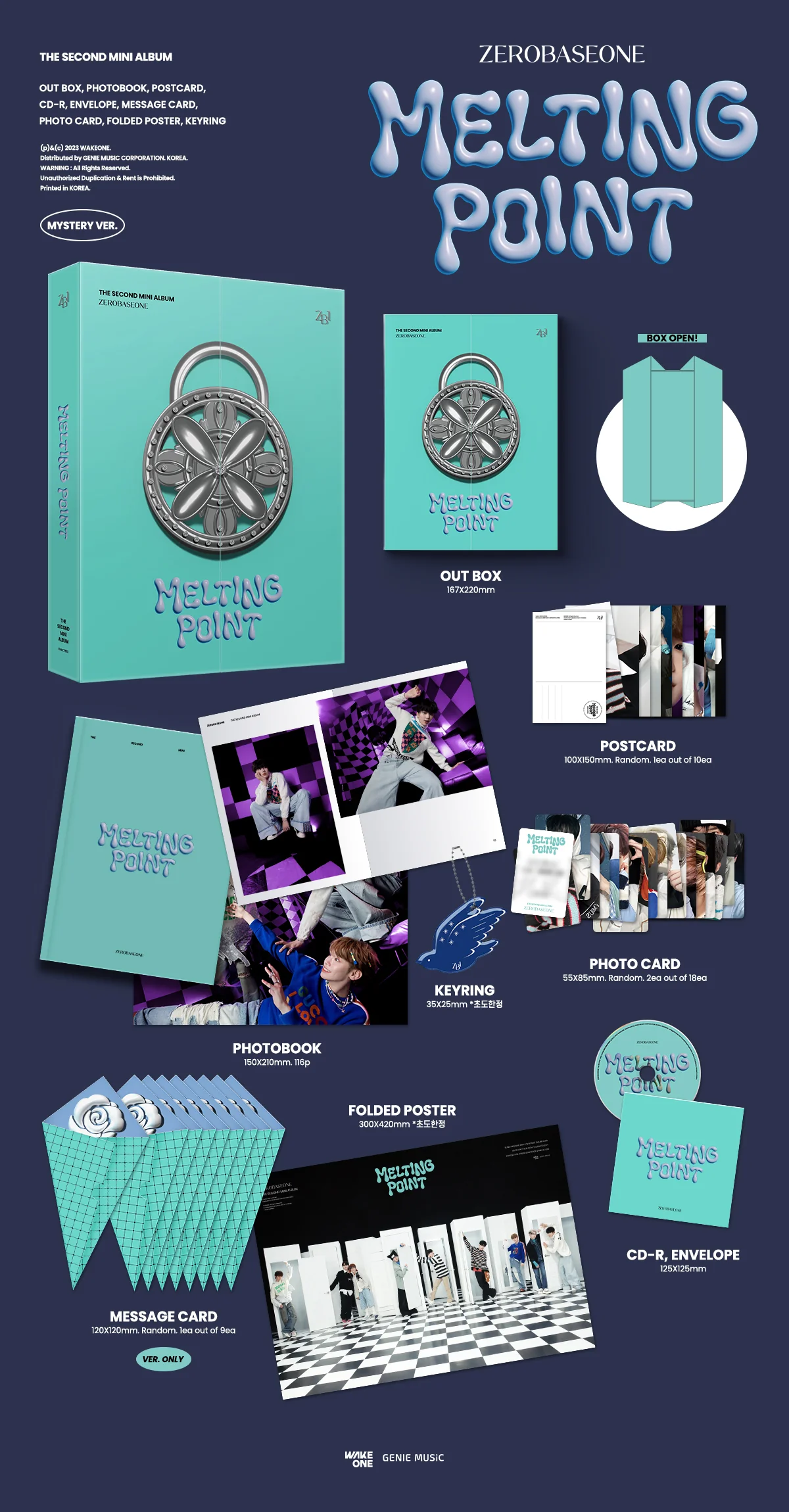 ZEROBASEONE ZB1 - 2nd Mini Album MELTING POINT CD+Pre-Order Benefit - Image 4